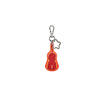 Bam France Charm Violin Keychain - Orange/Red