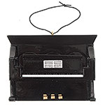Upright Piano Ornament, Black, 3.5"