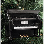 Upright Piano Ornament, Black, 3.5"