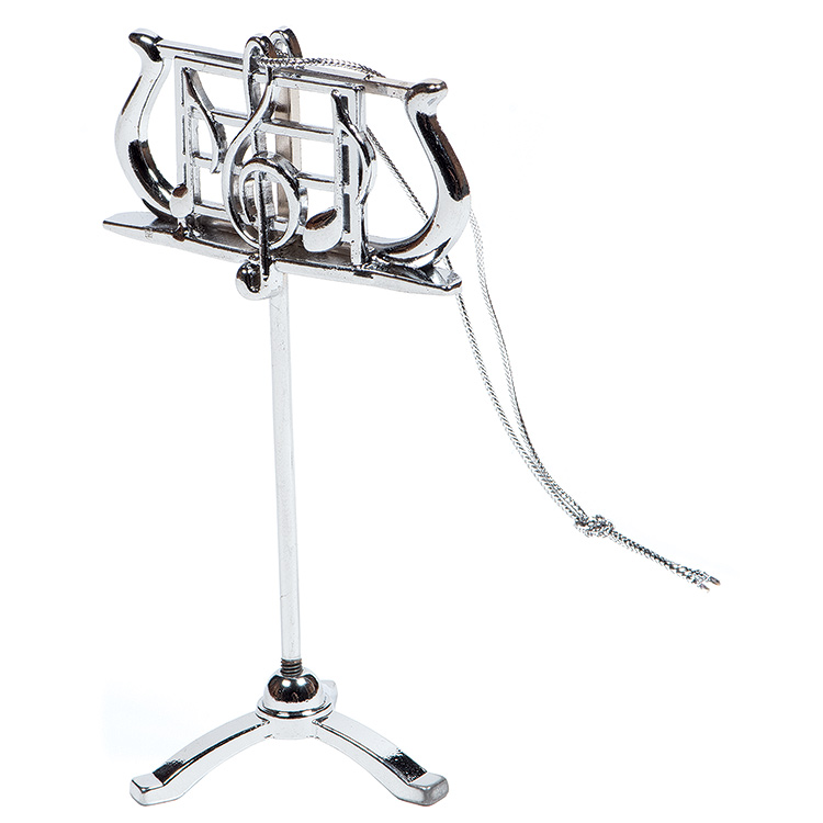 Music Stand Ornament, Silver