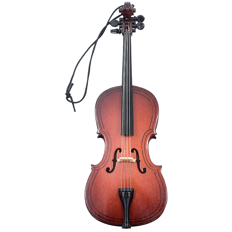 Wood Cello Holiday Ornament