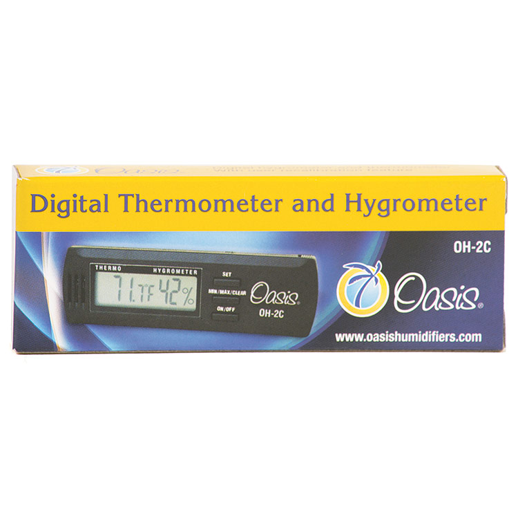 Oasis OH2C Digital Thermometer and Hygrometer with Case Clip Johnson