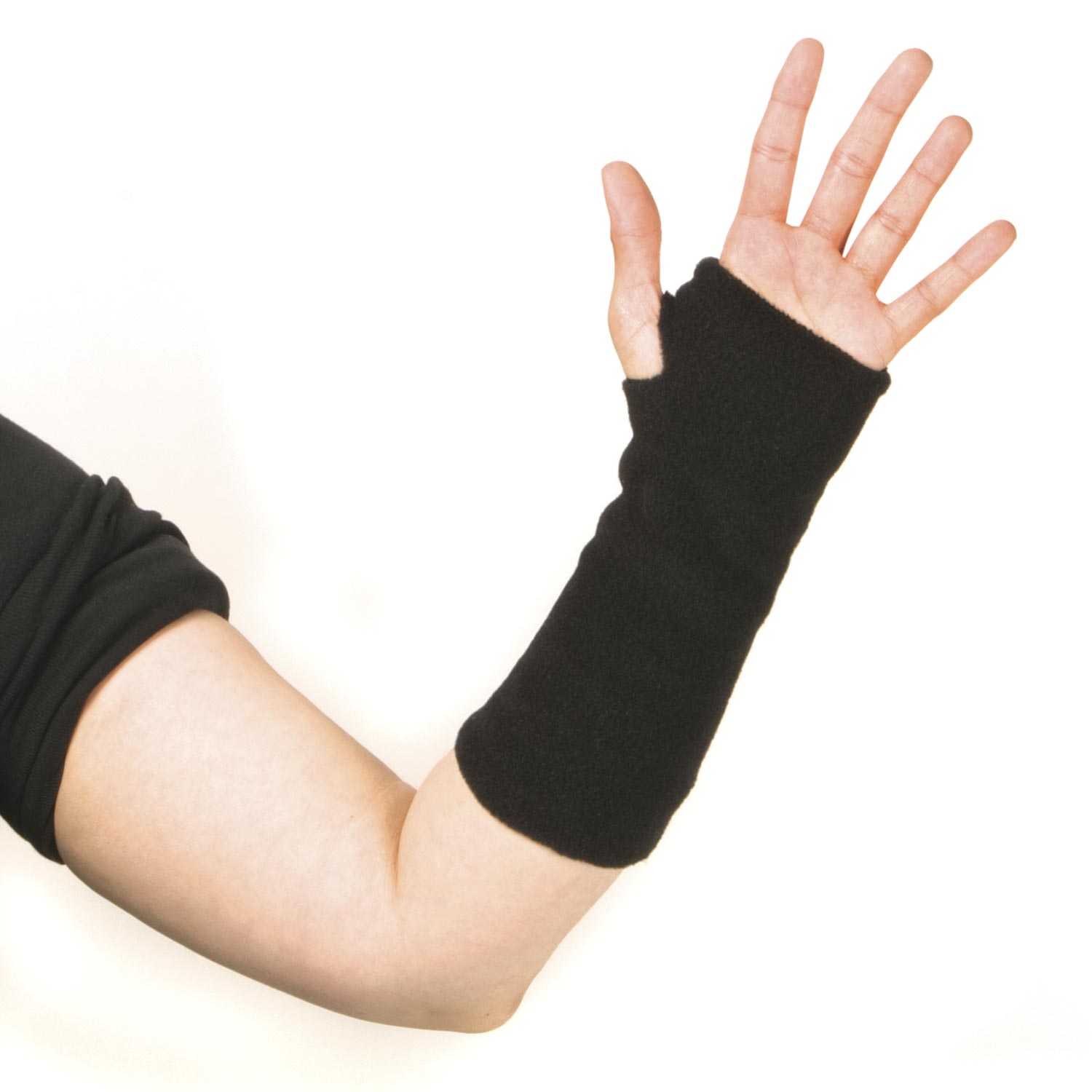 Wristies Practice Original Length Fingerless Gloves Small Black