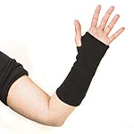 Wristies Practice Original Length Fingerless Gloves, Small, Black