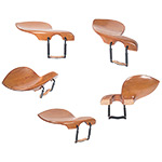 Guarneri Boxwood Chinrest for Viola with Standard Black Bracket
