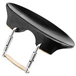 Flat Flesch Ebony Chinrest for 1/2 Violin with Standard Bracket