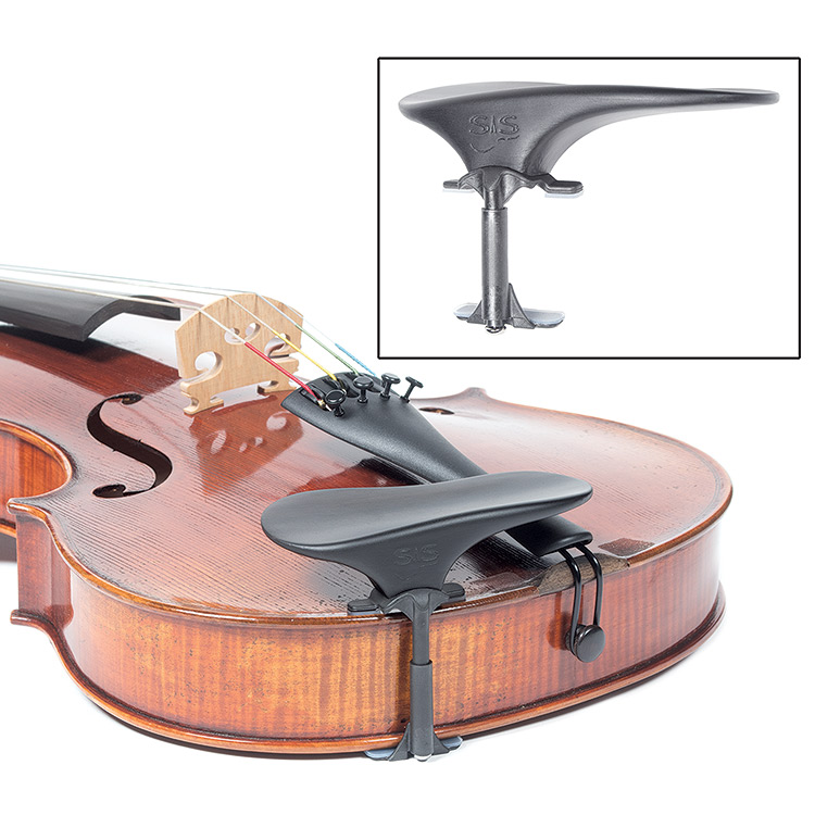 SAS Violin/Viola Chinrest, Ebony, 28mm, carbon barrel
