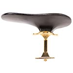SAS Ebony Chinrest for Violin or Viola with 24mm Plate Height and Gold-Plated Bracket