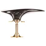 SAS Ebony Chinrest for Violin or Viola with 32mm Plate Height and Gold-Plated Bracket