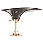 SAS Ebony Chinrest for Violin or Viola with 35mm Plate Height and Gold-Plated Bracket