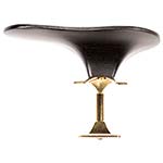 SAS Ebony Chinrest for Violin or Viola with 35mm Plate Height and Gold-Plated Bracket