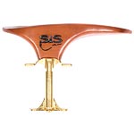 SAS Pearwood Chinrest for Violin or Viola with 35mm Plate Height and Gold-Plated Bracket