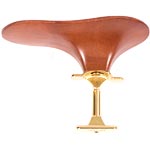 SAS Pearwood Chinrest for Violin or Viola with 35mm Plate Height and Gold-Plated Bracket
