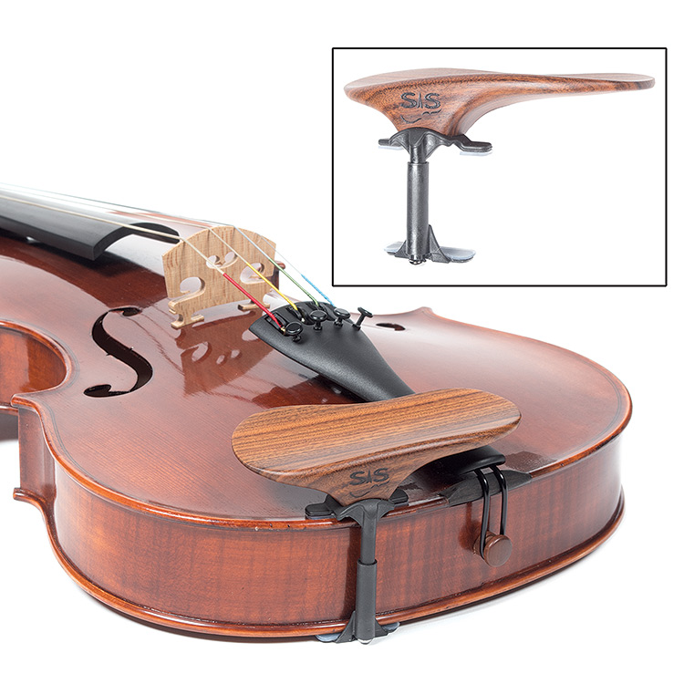 SAS Violin/Viola Chinrest, Rosewood, 24mm, carbon barrel
