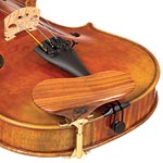 SAS Rosewood Chinrest for Violin or Viola with 24mm Plate Height and Gold-Plated Bracket