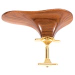 SAS Rosewood Chinrest for Violin or Viola with 35mm Plate Height and Gold-Plated Bracket