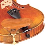 SAS Rosewood Chinrest for Violin or Viola with 35mm Plate Height and Gold-Plated Bracket