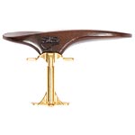SAS Walnut Chinrest for Violin or Viola with 24mm Plate Height and Gold-Plated Bracket