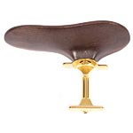 SAS Walnut Chinrest for Violin or Viola with 24mm Plate Height and Gold-Plated Bracket