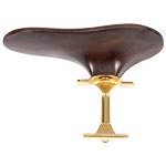 SAS Walnut Chinrest for Violin or Viola with 28mm Plate Height and Gold-Plated Bracket