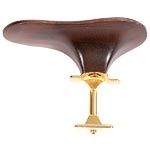 SAS Walnut Chinrest for Violin or Viola with 35mm Plate Height and Gold-Plated Bracket