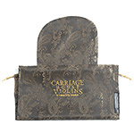 Carmen Bruna CHV Logo Viola Double Layer Silk Bag, Gunmetal & Gold Paisley