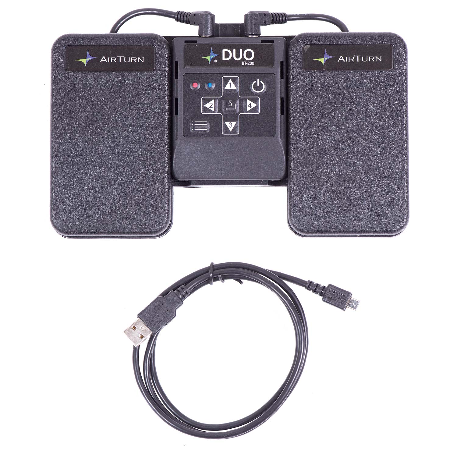 Magnetisch Spaans micro AirTurn Duo - Dual Wireless Pedal Controller with Removable Bluetooth  Handheld Remote | Johnson String Instrument
