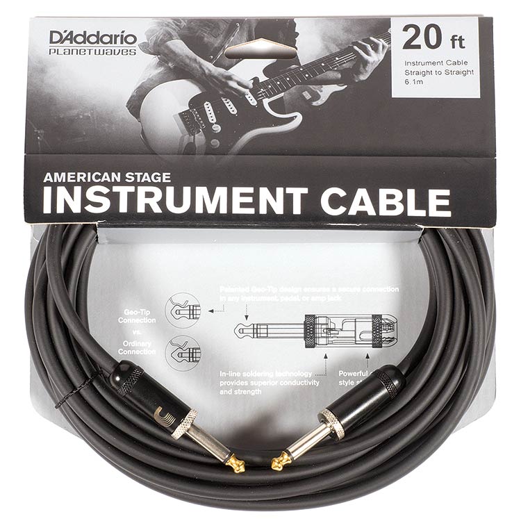 D'Addario American Stage 20' Instrument Cable