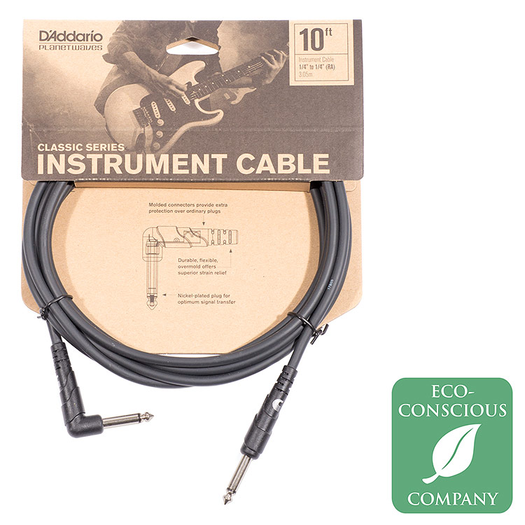 Planet Waves Classic 10' Right Angle Instrument Cable