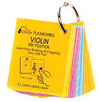 Violin 3rd Position Mini Size, Laminated Flashcards