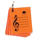 Clarinet Mini Size Laminated Flashcards on a Ring