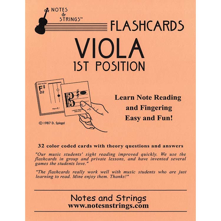 Viola 1st Position Classroom Size Unlaminated Flashcard