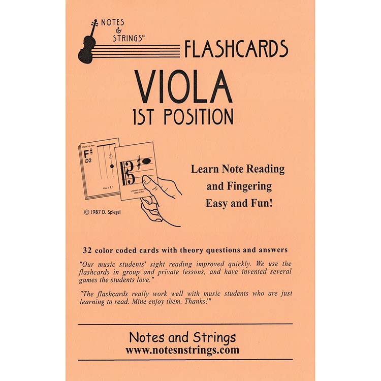 Viola 1st Pos. Classroom Half Size Unlaminated Flashca