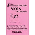 Viola 3rd Pos. Classroom Half Size Unlaminated Flashca