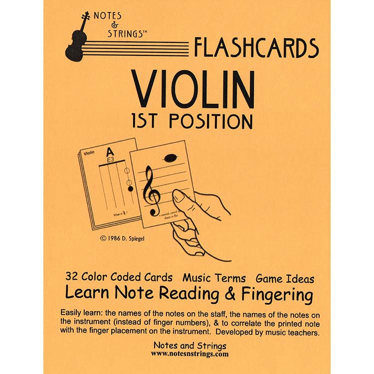 Violin 1st Position Regular Size Unlaminated Flashcard