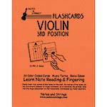 Violin 3rd Position Classroom Size Unlaminated Flashca