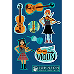 Violin-Themed Vinyl Stickers
