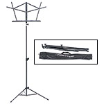 Hamilton KB900 Black Deluxe Folding Music Stand with Bag