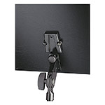 K&M Orchestra Music stand with extra shelf, walnut wood desk/chrome steel base