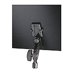 K&M Tall Orchestra Music Stand, walnut wood desk/chrome steel base
