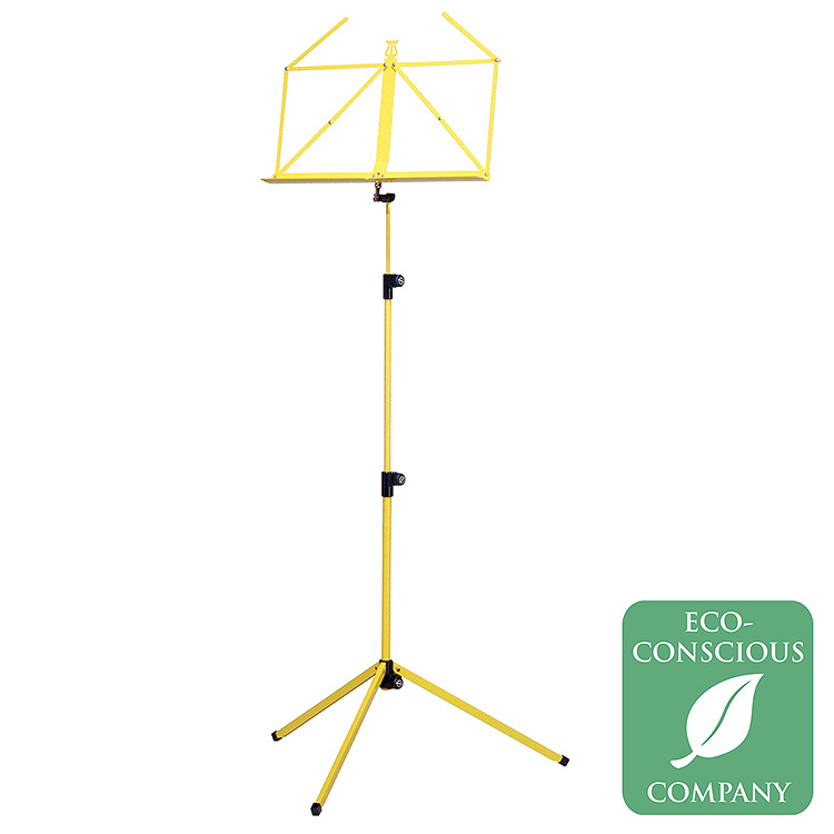 K & M 10010 Rainbow Series Yellow Music Stand