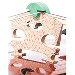 Round Green Tourte Style Mute for Violin or Small Viola