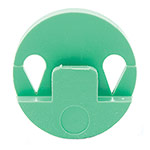Round Green Tourte Style Mute for Violin or Small Viola