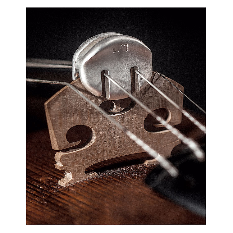 WMutes Practice Mute for Violin/Viola, Bright Silver
