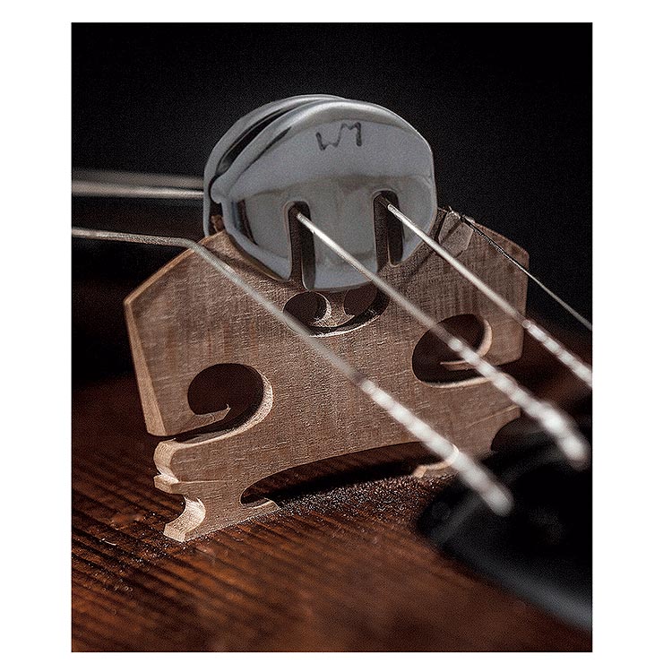 WMutes Practice Mute for Violin/Viola, Bright Black