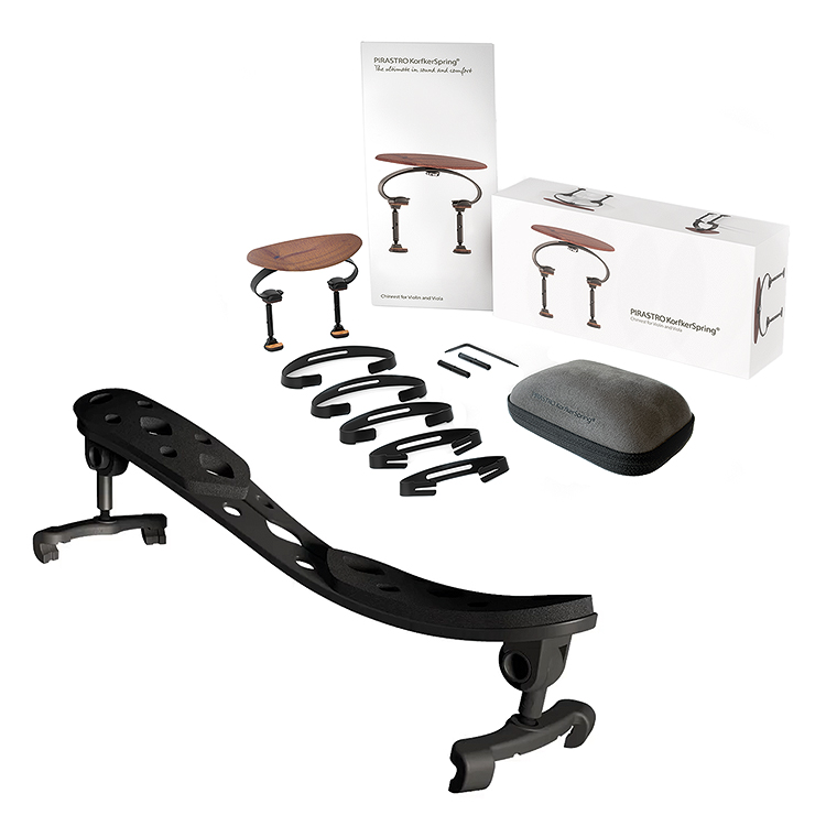 Pirastro Korfker Luna Shoulder Rest and Spring Chinrest Bundle for Viola