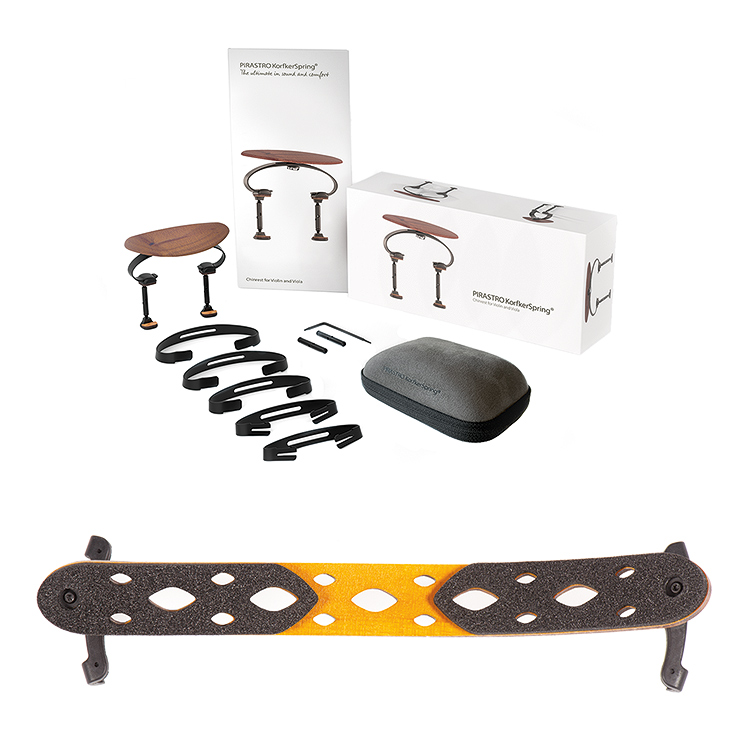 Pirastro Korfker Shoulder rest and Spring Chinrest Bundle for Violin