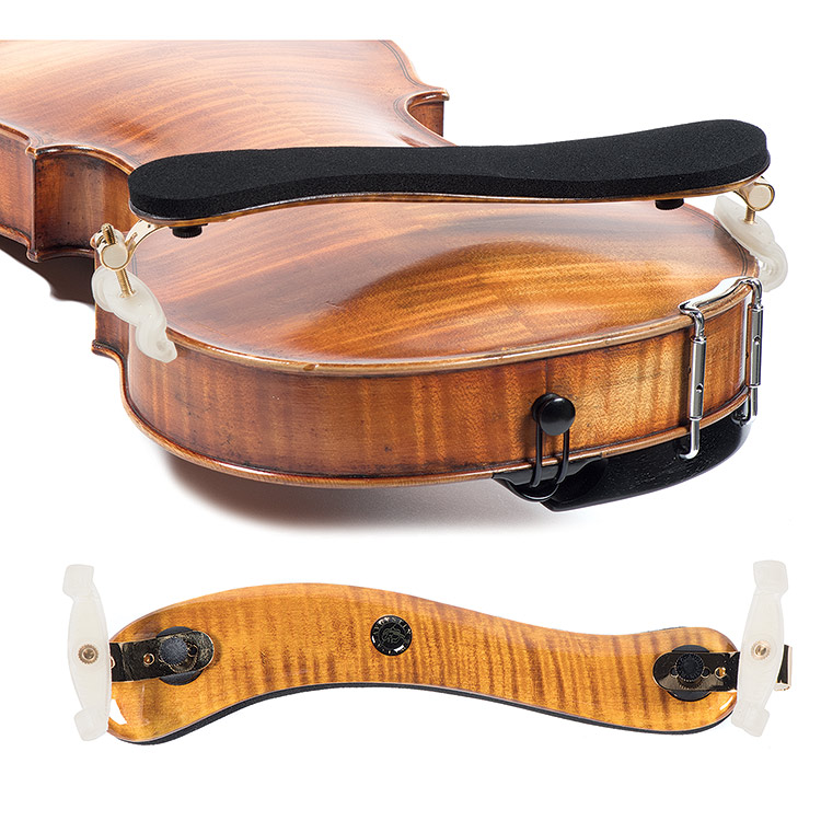 Viva La Musica Diamond Viola Light Maple Shoulder Rest with Gold Fittings