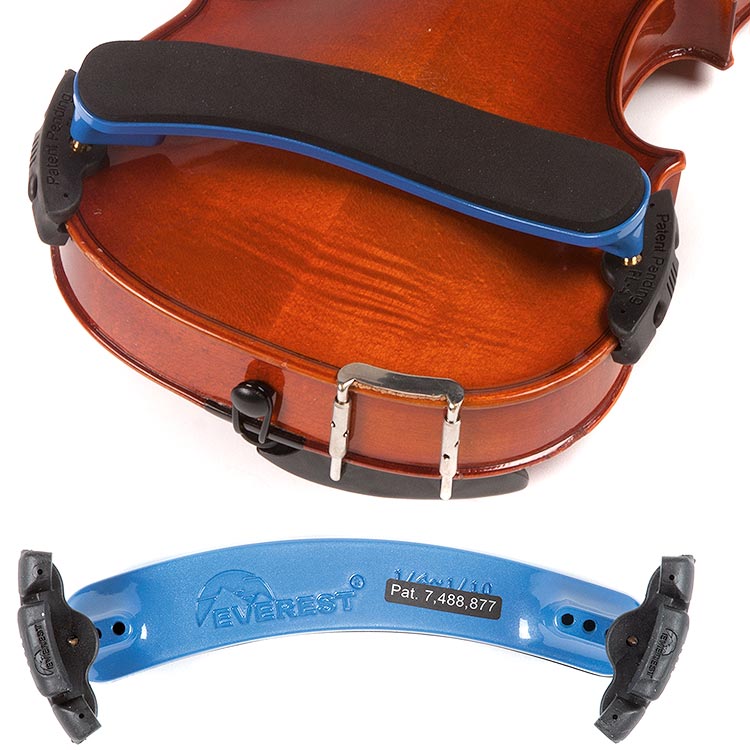 Everest 1/4-1/10 Violin ES Blue Shoulder Rest