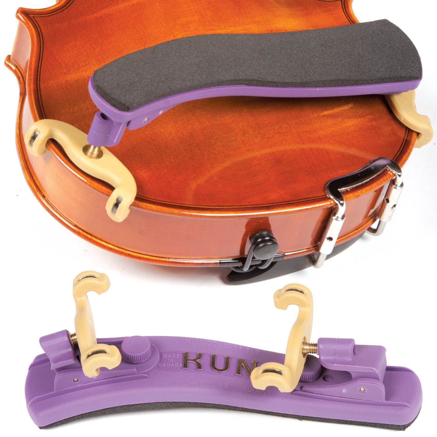 Kun Mini 1/16-1/4 Violin Purple Shoulder | Johnson String